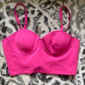 Hot pink crop top